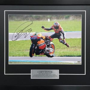 Casey Stoner 2011 Assen TT High Side Repsol Honda MotoGP Signed memorabilia