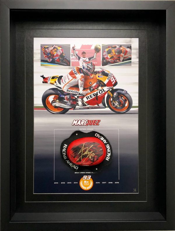 Marc Marquez 2014 Knee Slider Signed MotoGP repsol honda