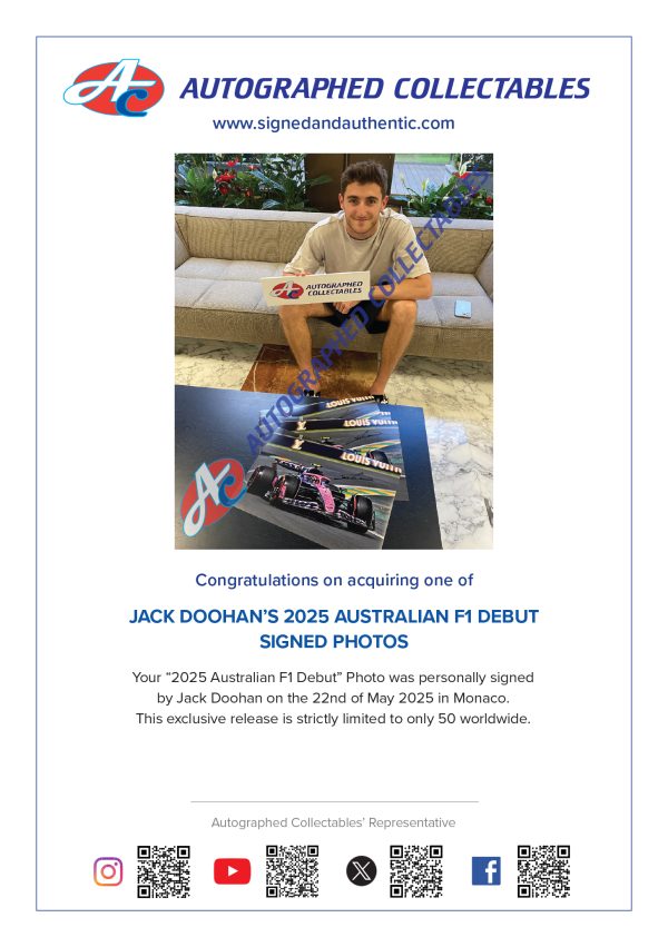 jack doohan certificate F1
