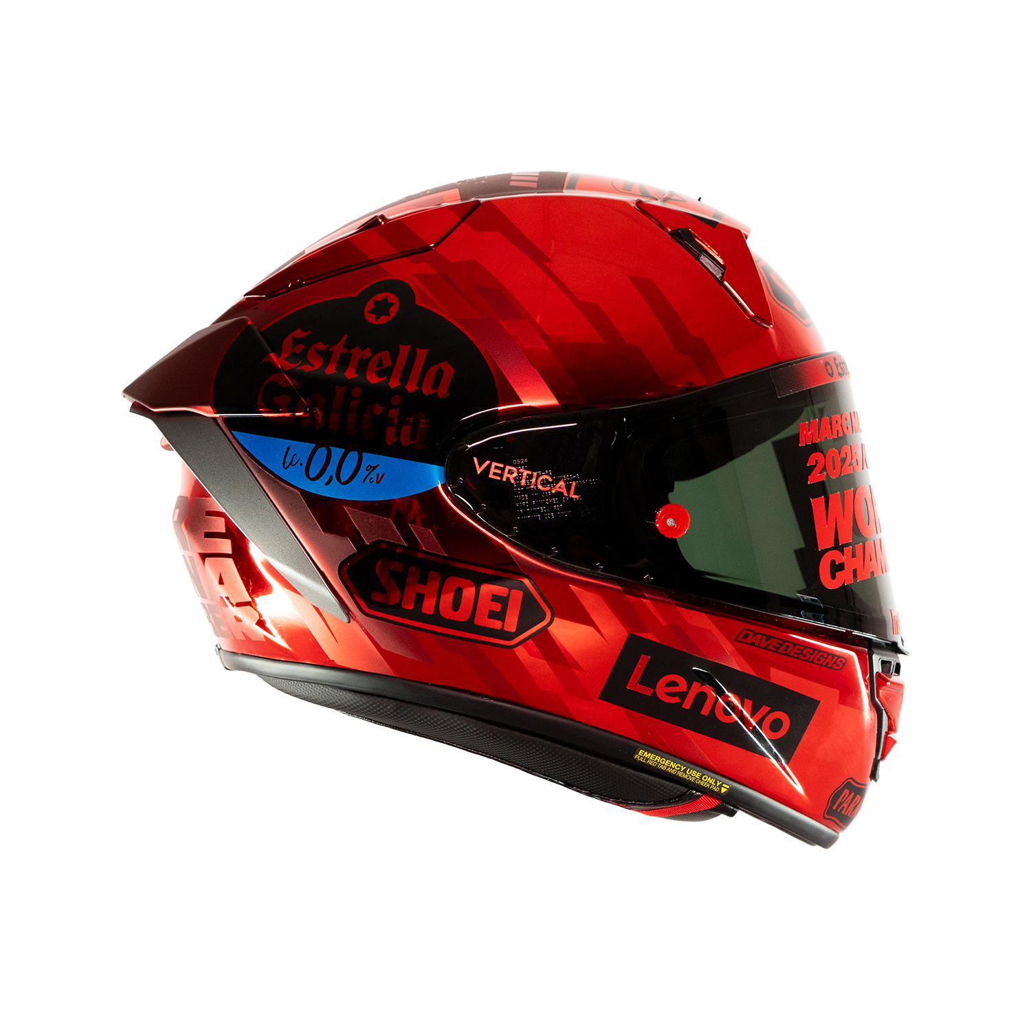 Marc Marquez 2025 World Champion Signed Helmet - Image 16